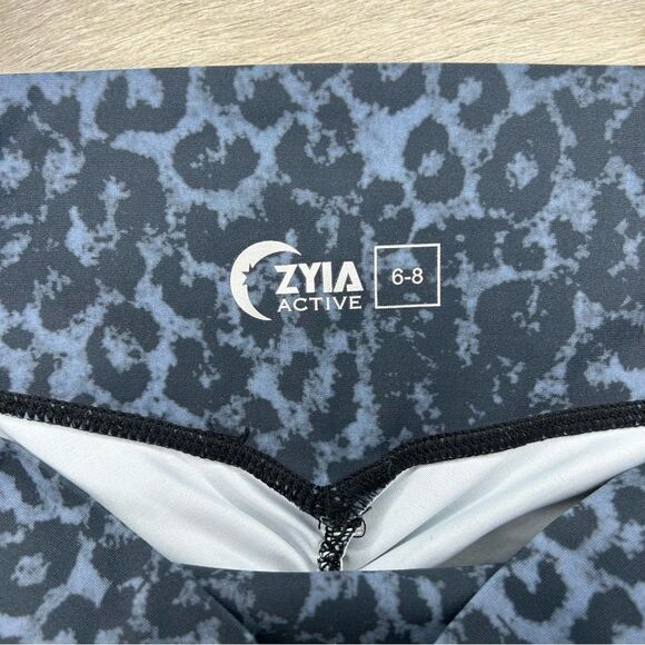 Zyia Scrunchy Light N Luxe leopard print ruched 7/8 athletic leggings size 6-8 - Picture 5 of 5